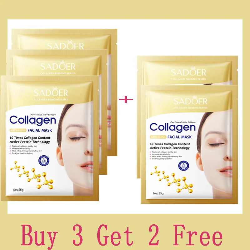 Collagen Mask 10PCS - Anti-Wrinkle & Hydrating