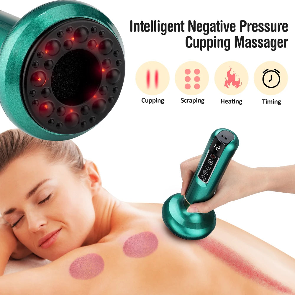 Anti-Cellulite Vacuum Massager with Gua Sha & Heat Therapy