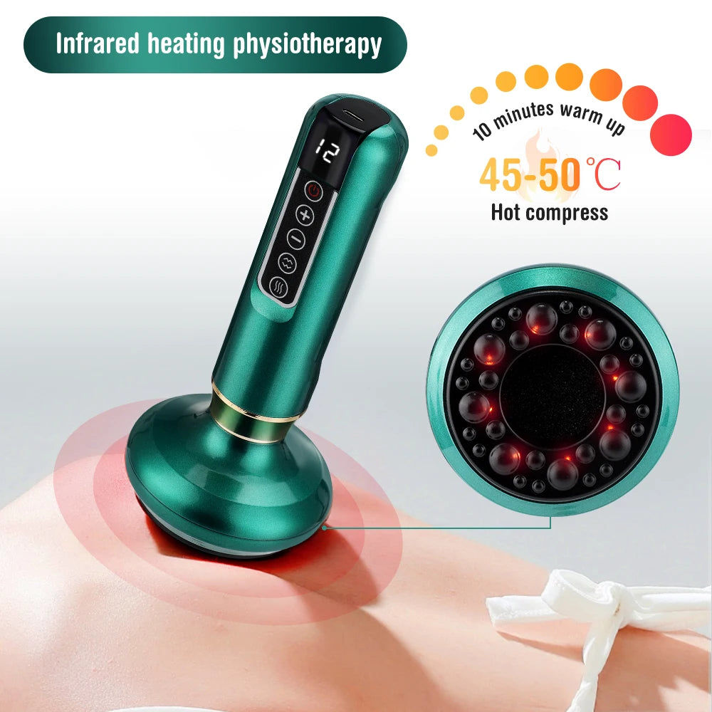 Anti-Cellulite Vacuum Massager with Gua Sha & Heat Therapy