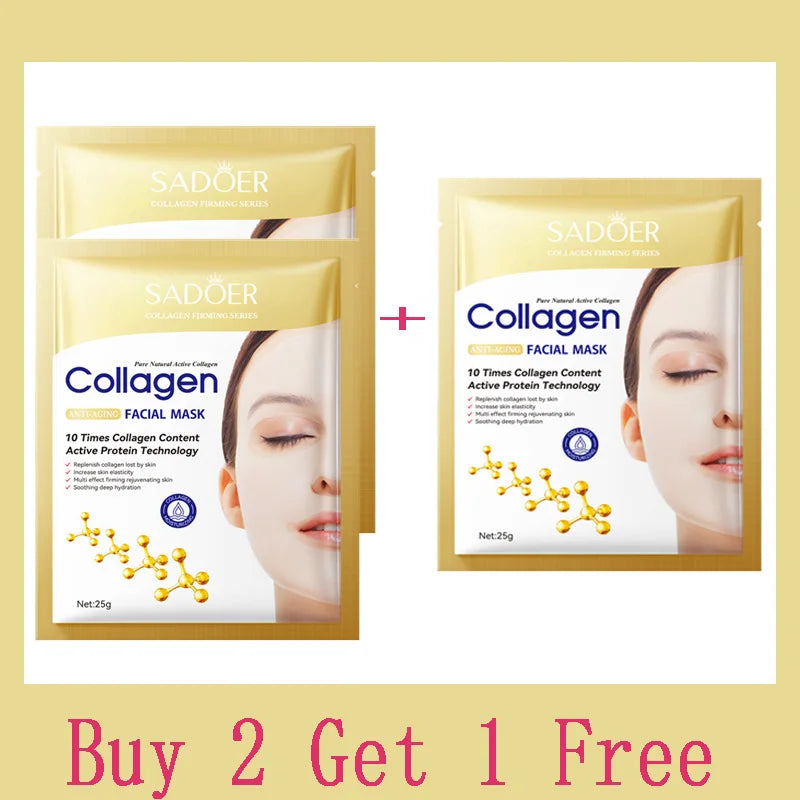 Collagen Mask 10PCS - Anti-Wrinkle & Hydrating