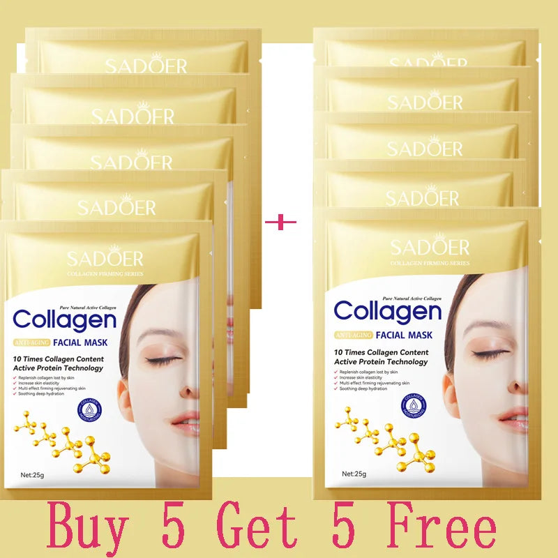 Collagen Mask 10PCS - Anti-Wrinkle & Hydrating