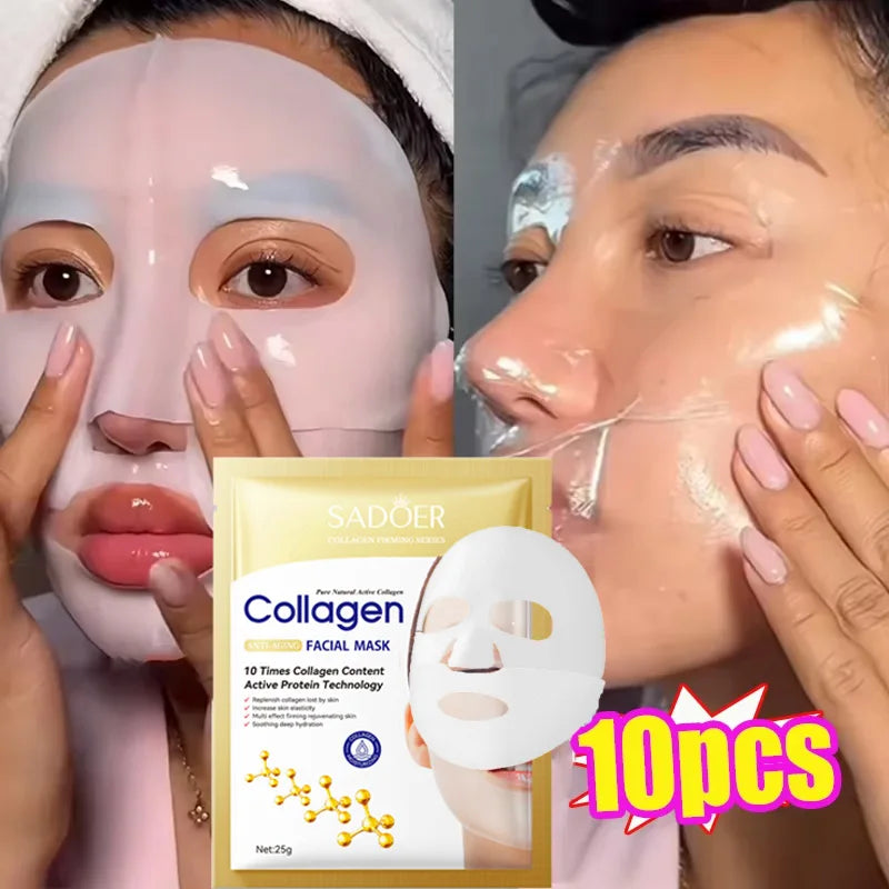 Collagen Mask 10PCS - Anti-Wrinkle & Hydrating
