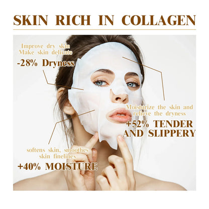 Collagen Mask 10PCS - Anti-Wrinkle & Hydrating