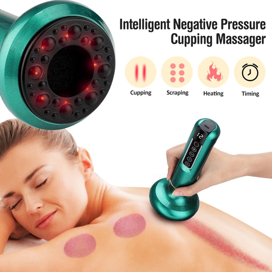 Anti-Cellulite Vacuum Massager with Gua Sha & Heat Therapy