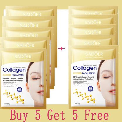 Collagen Mask 10PCS - Anti-Wrinkle & Hydrating